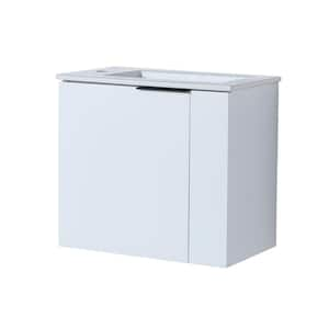 22-1/16 in. W x 13 in. D x 19-11/16 in. H Bath Vanity in White with White Ceramics Top