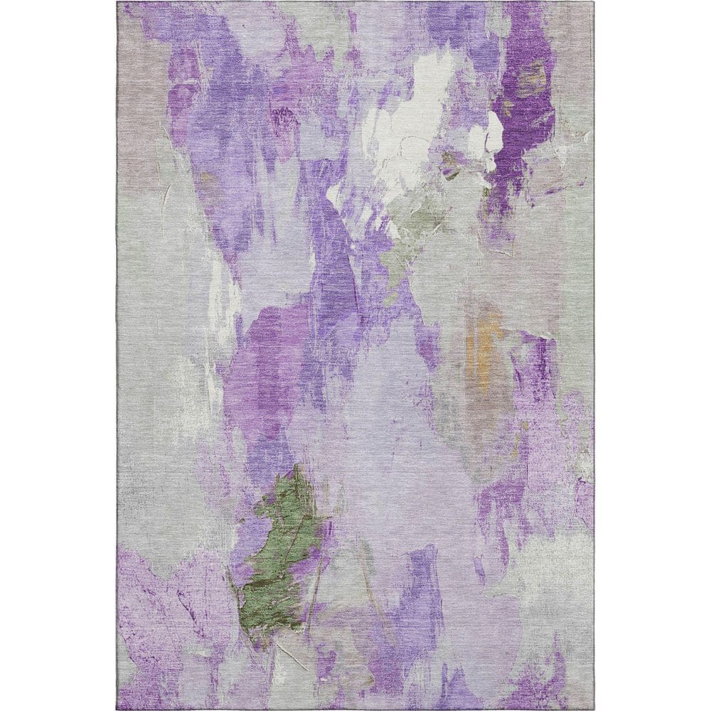 Mayfield Premium Machine Washable Abstract AMF1914 Purple 8 ft. x 10 ft. Area Rug price history on PriceWatchPro