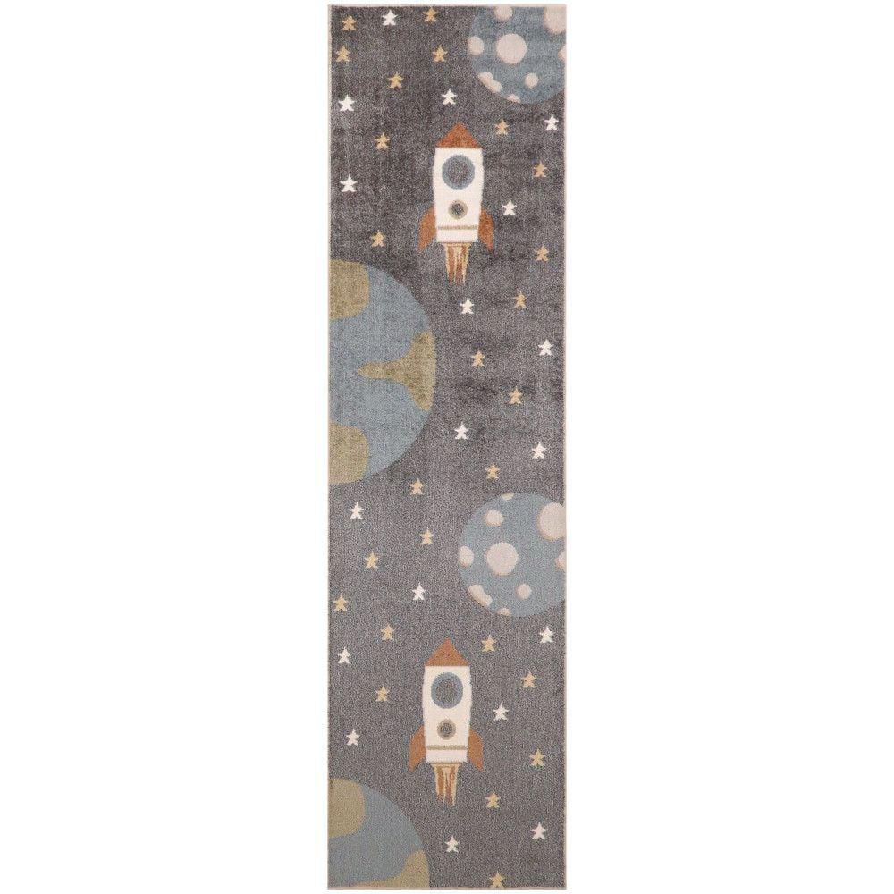 Astra Machine Washable Sky Blue 2 ft. x 8 ft. Graphic Contemporary Runner Area Rug price history on PriceWatchPro