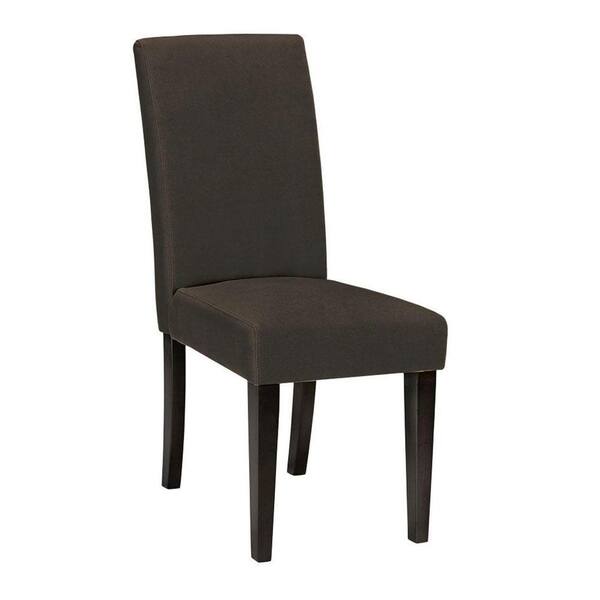 Unbranded Parsons Solid 17.5 in. W Brown Velvet Side Chair