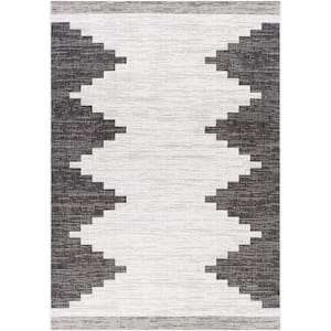 Lageli Medium Gray 4 ft. 3 in. x 5 ft. 11 in. Indoor/Outdoor Area Rug