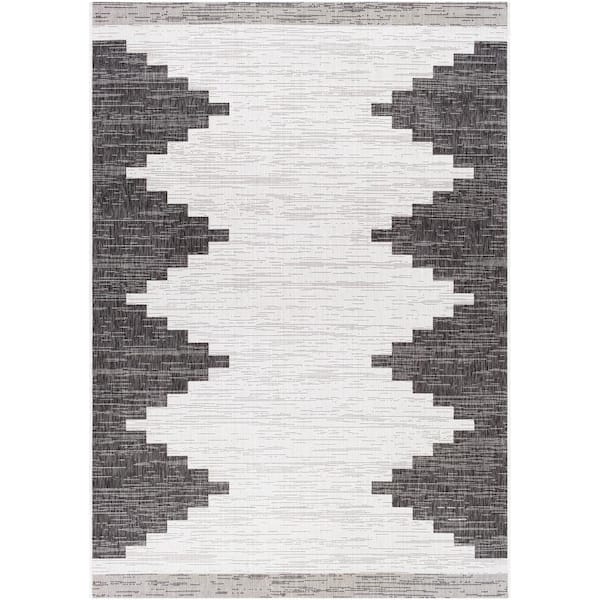 Livabliss Lageli Medium Gray 8 ft. 10 in. x 12 ft. Indoor/Outdoor Area Rug