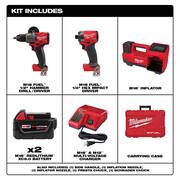 M18 FUEL 18-Volt Lithium-Ion Brushless Cordless Hammer Drill and Impact Driver Combo Kit (2-Tool) with Inflator