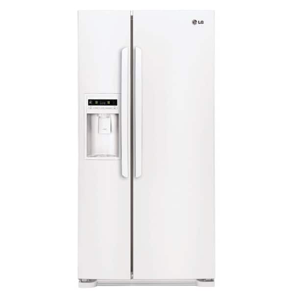 LG 33 in. W 23 cu. ft. Side by Side Refrigerator in White