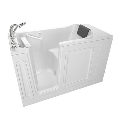 Acrylic Luxury 48 in. Left Hand Walk-In Air Bathtub in White