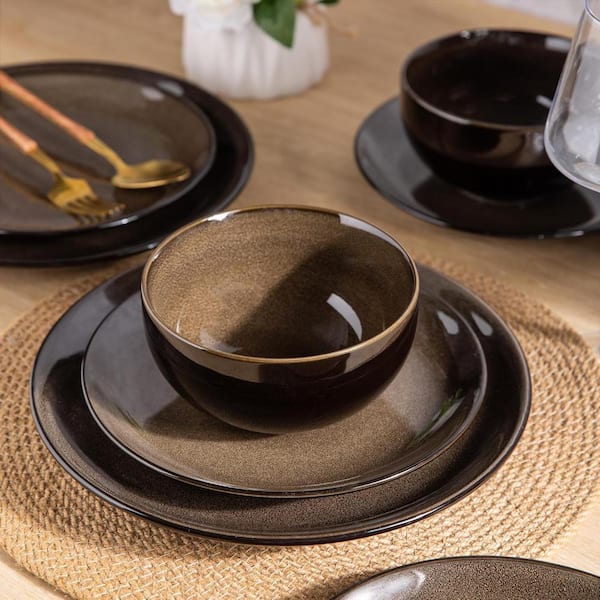 Moonlight Corelle Similar Brands 12-Piece Moonlight Chestnut Brown