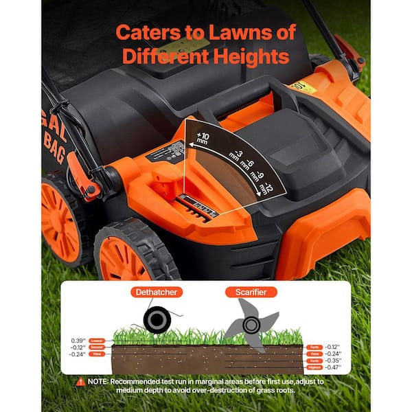 SVOPES 2-in-1 Electric Lawn Dethatcher and Scarifier, 16 in. 15A