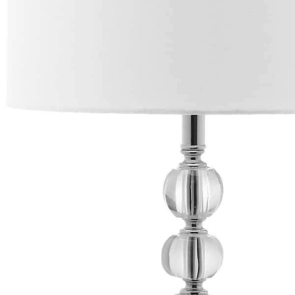 SAFAVIEH Victoria 25 in. Clear Crystal Ball Table Lamp with Off