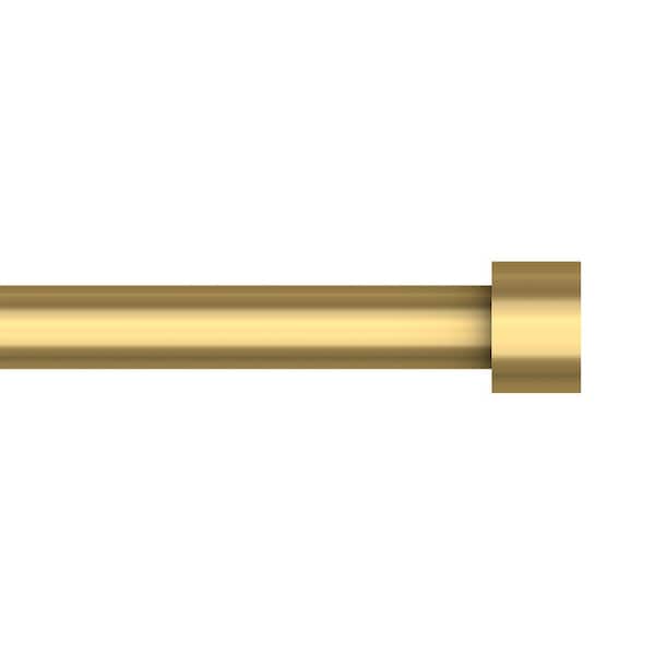 66 in. - 120 in. Telescoping 3/4 in Single Rod Set in Gold with Cap Finial