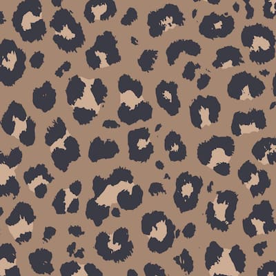 Animal Print Leopard Light Natural Peel and Stick Vinyl Wallpaper