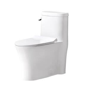 Hartridge 1-Piece 1.0/1.6 GPF Dual Flush Elongated Toilet in White