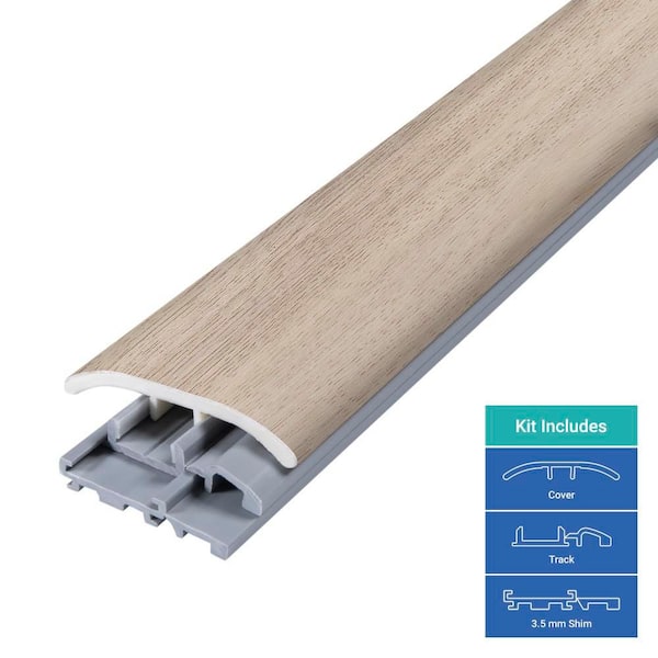 Chiffon Lace 0.31 in. T x 2 in. W x 78.7 in. L Vinyl 4-in-1 Molding