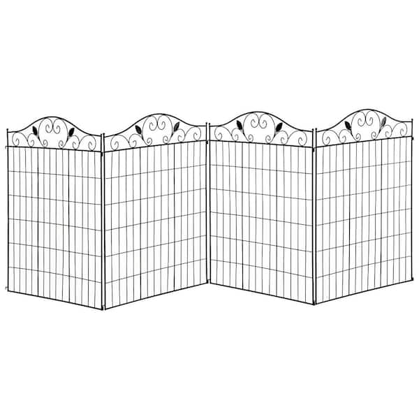 44 in. x 36 in. Steel Garden Decorative Fence Panel for Garden Landscaping