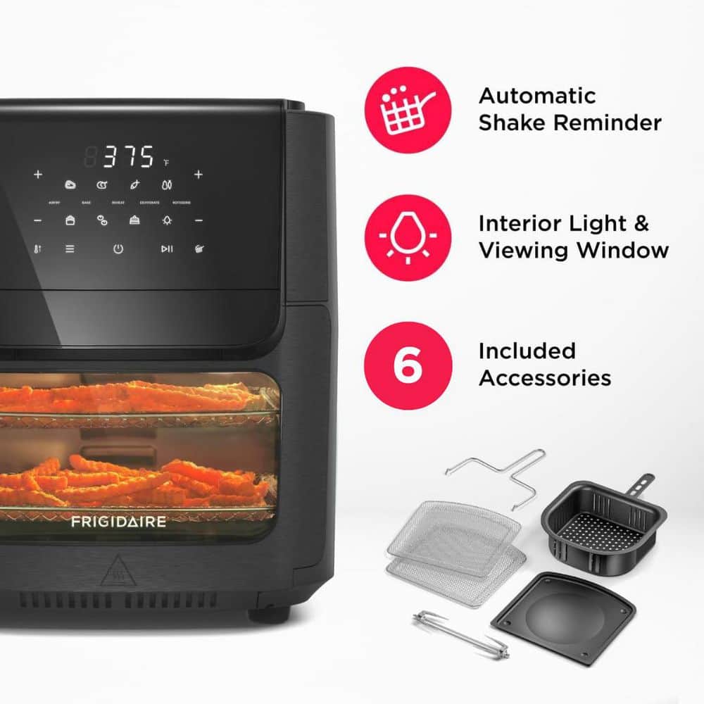 Frigidaire 5-in-1 Black Electric Air Fryer Combo Oven