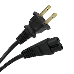 12 ft. 18/2 Light Duty Computer, Monitor, TV Replacement Cord, Black