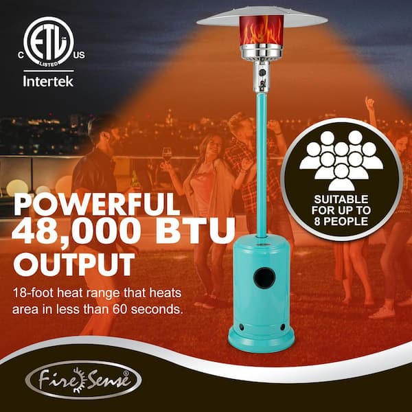 Fire Sense 48,000 BTU Blue Gas Patio Heater 61130 The Home Depot