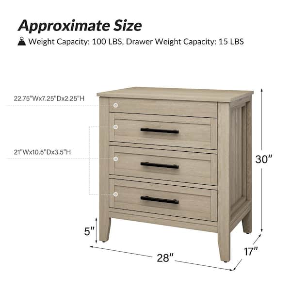 Oak Wood Nightstand w/ 1 Drawer | Nera | Article