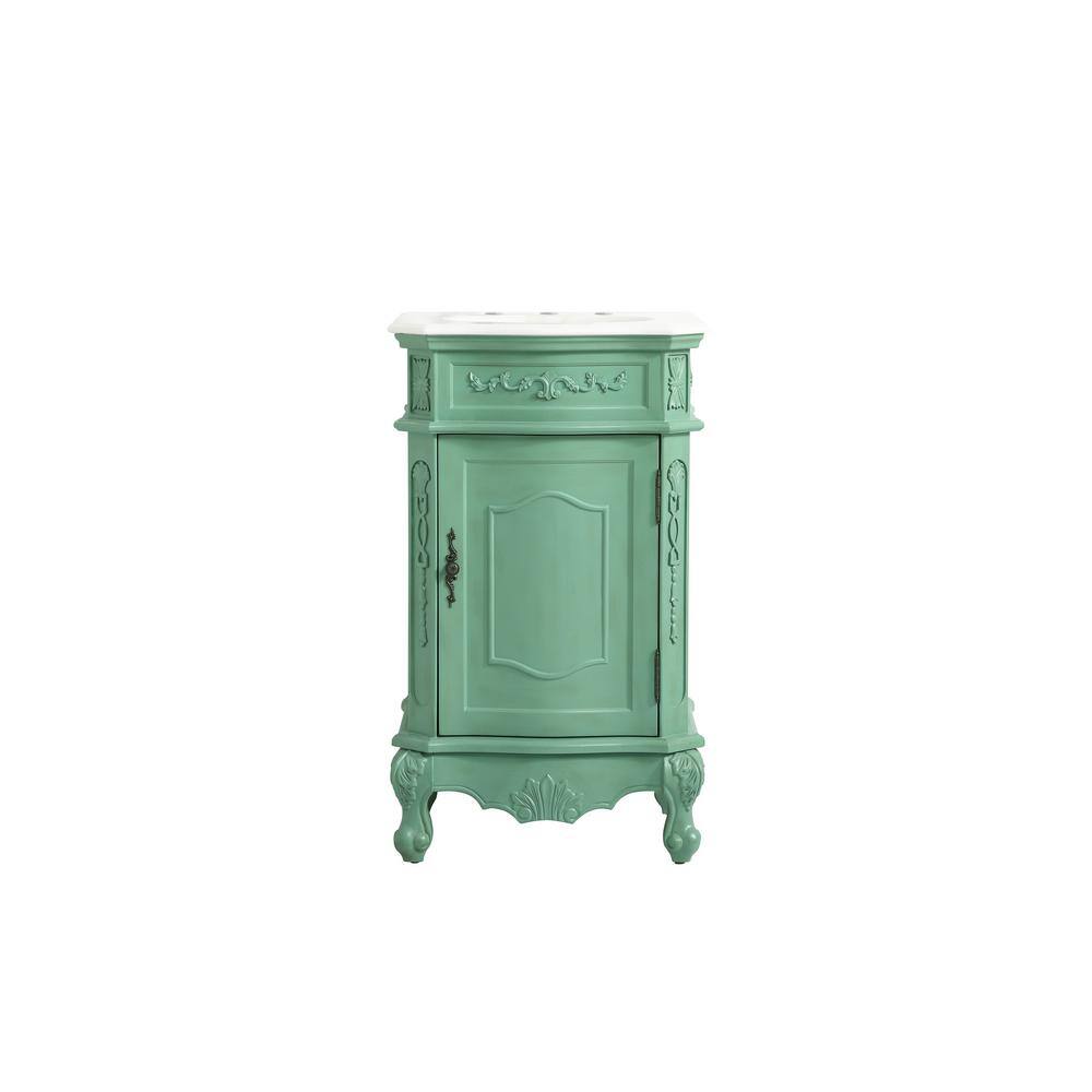 Simply Living 21 in. W x 19 in. D x 36 in. H Bath Vanity in Vintage Mint wi