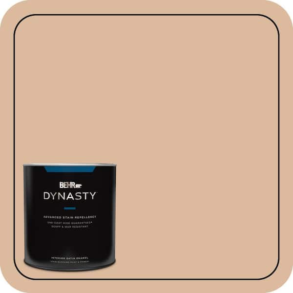 BEHR DYNASTY 1 qt. #PPU3-09 Pumpkin Cream Satin Enamel Interior Stain-Blocking Paint and Primer