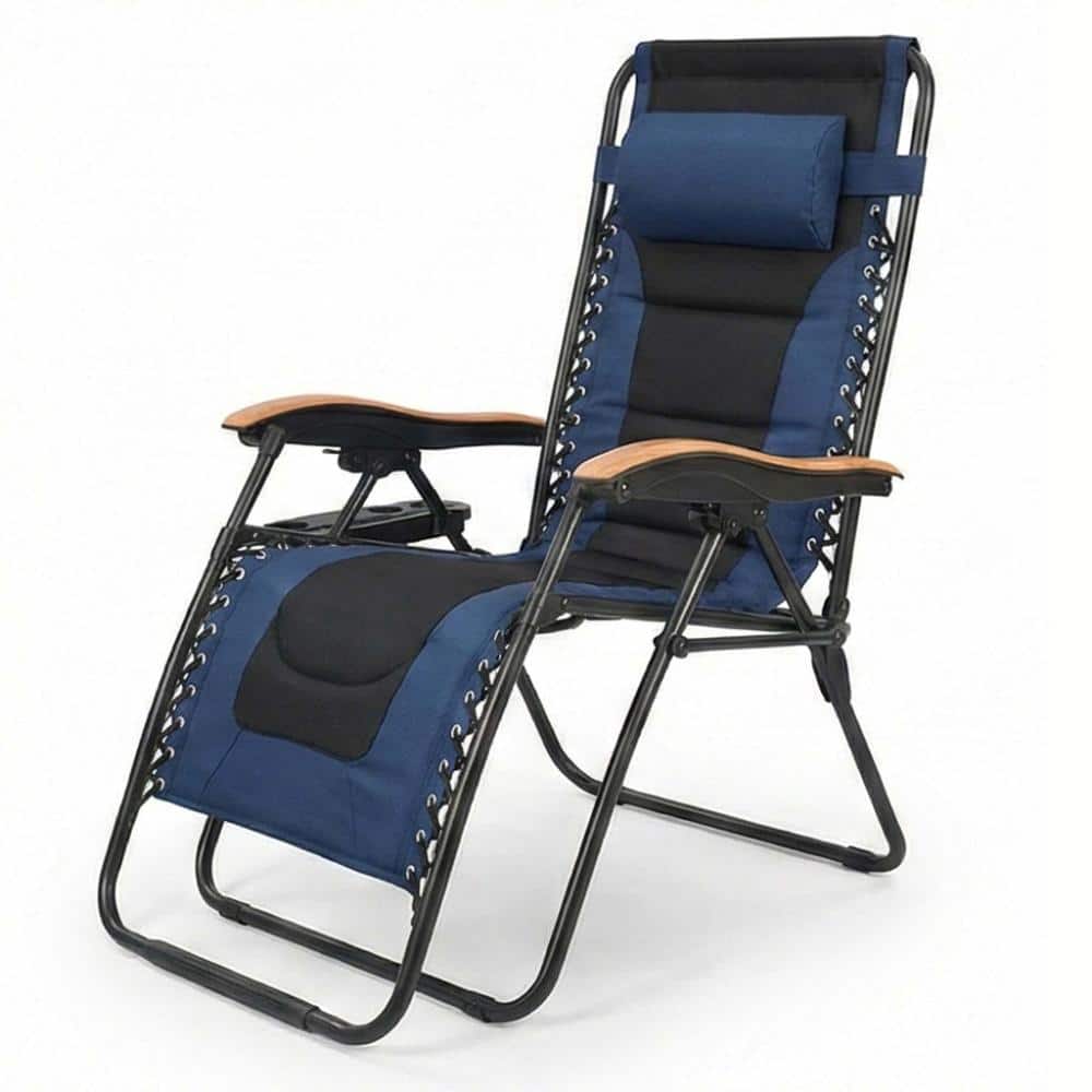 "30"" Wide Oversized Padded Zero Gravity Chair, Foldable Patio Recliner, Anti Gravity Lounger with Cup Holder" price history on PriceWatchPro