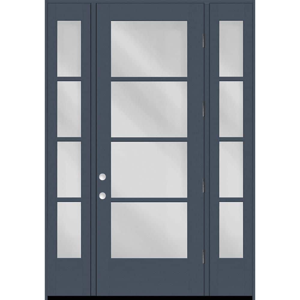 Legacy 68in. x 96in. Icon 4-Lite Modern ClearGlass LHOS D. Den Fiberglass Prehung Front Door w/2-14in. SL 4-9/16in. Jamb price history on PriceWatchPro