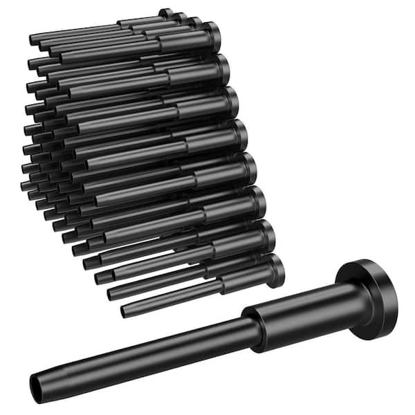 1/8 Black Stainless Steel Invisible Receiver and Swage Stud End-Cable Railing Hardware Kit in Black (60-Pack)