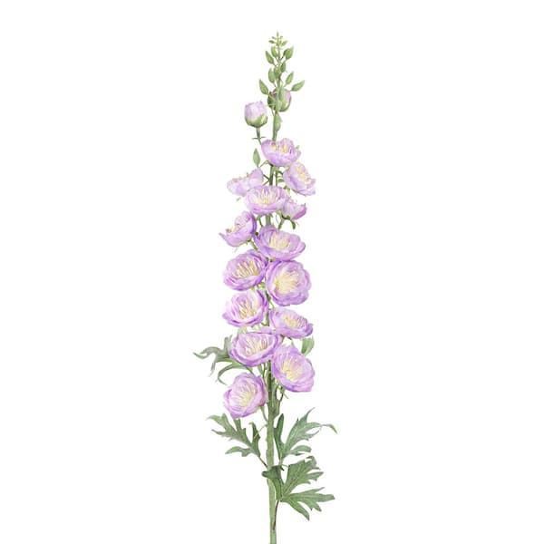 36 in. Lavender Purple Artificial Hybrid Delphinium Flower Stem Spray (Set of 2)