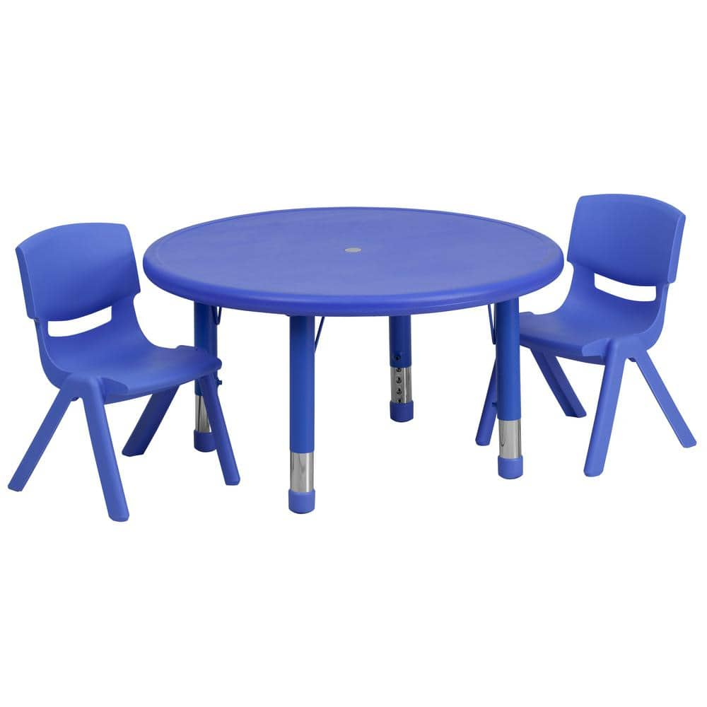 Carnegy Avenue Blue 3-piece Table And Chair Set Cga-yu-9262-bl-hd - The 