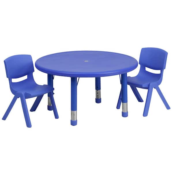 Carnegy Avenue Blue 3-Piece Table and Chair Set