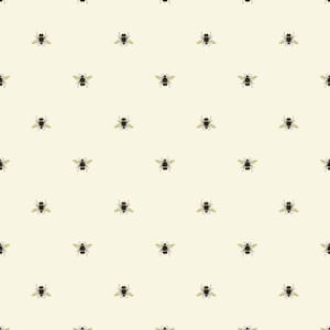 Joules Botanical Bee Creme Matte Non Woven Removable Paste The Wall Wallpaper Sample