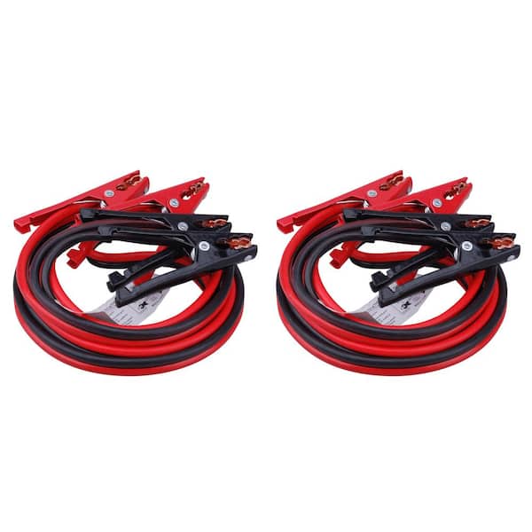 Stark 25 ft. Heavy-Duty Battery Booster Jumper Cables 21515-H1 - The Home  Depot