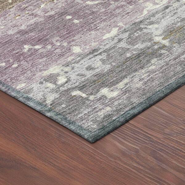 Chantille Machine Washable Indoor/Outdoor Abstract ACN2398 Lavender 3 ft. x 4 ft. Area Rug
