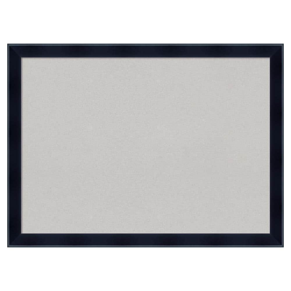 Amanti Art Madison Black Wood Framed Grey Corkboard 30 in. x 22 in