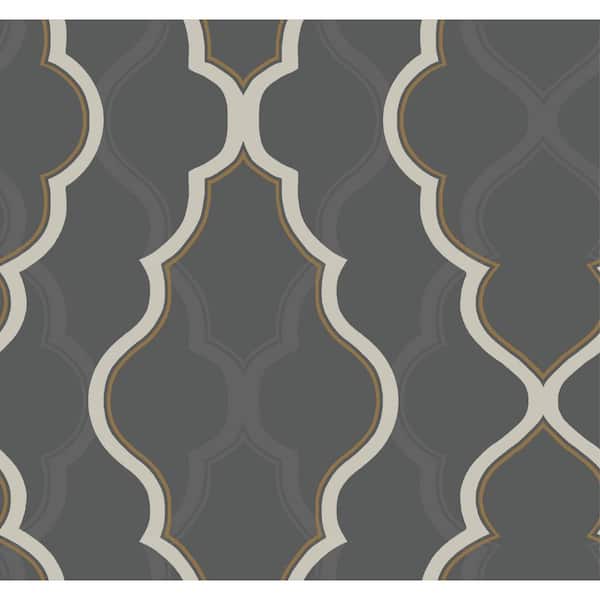 York Wallcoverings Teal Double Damask Paper Unpasted Matte Wallpaper (27 in. x 27 ft.)