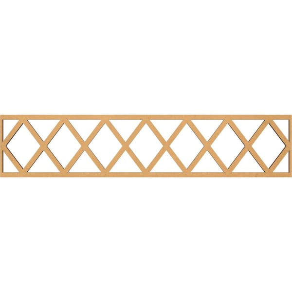 Ekena Millwork Wolford Fretwork 0.375 in. D x 46.75 in. W x 10 in. L MDF Wood Panel Moulding