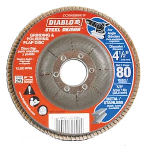 4-1/2 in. 80-Grit Steel Demon Grinding and Polishing Flap Disc with Type 29 Conical Design