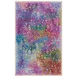 Rowland Purple 5 ft. x 8 ft. Abstract Area Rug