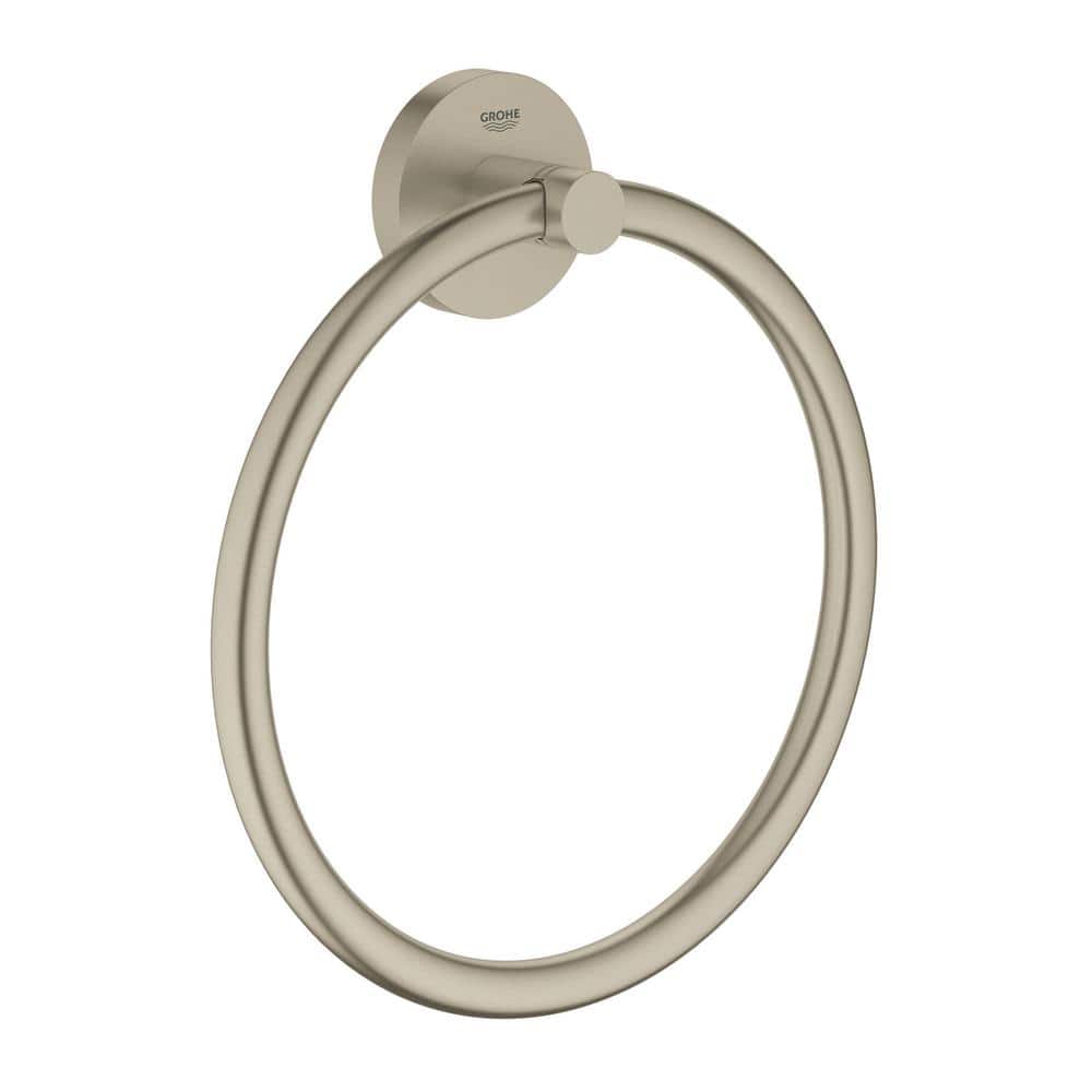 GROHE Essentials Towel Ring in Brushed Nickel Infinity 40365EN1 The Home Depot