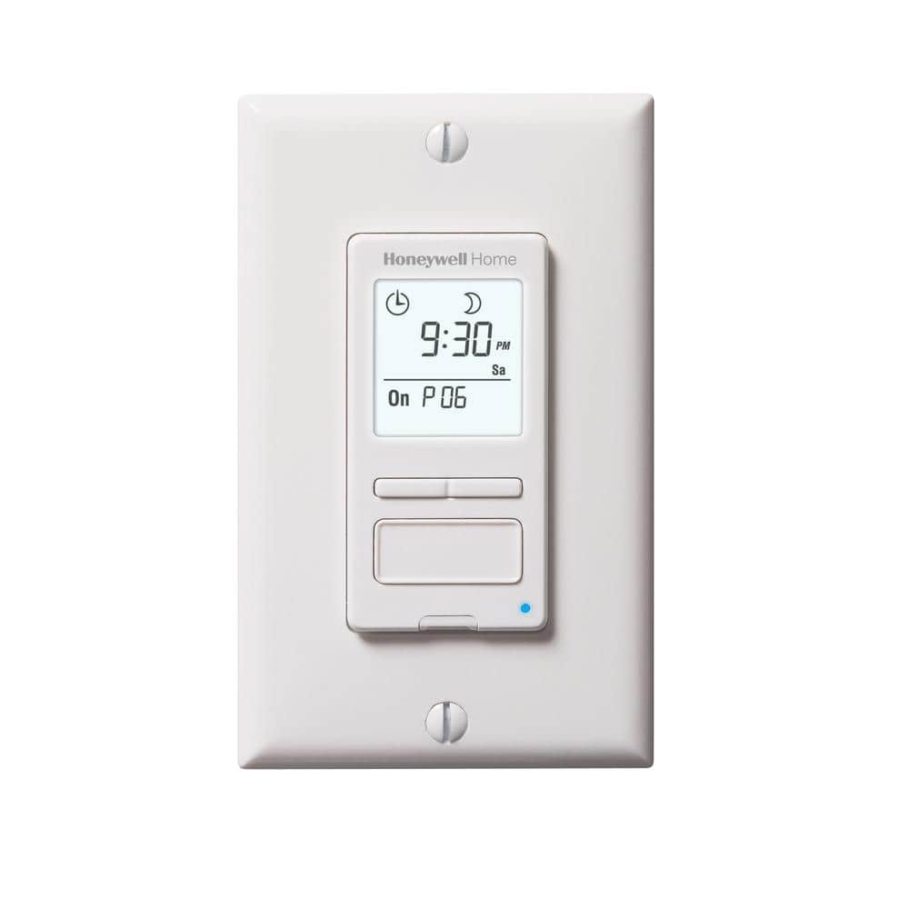 Honeywell Home 120-Volt 7-Day Programmable Indoor Light Switch Timer with Automatic Daylight Savings - The Home Depot