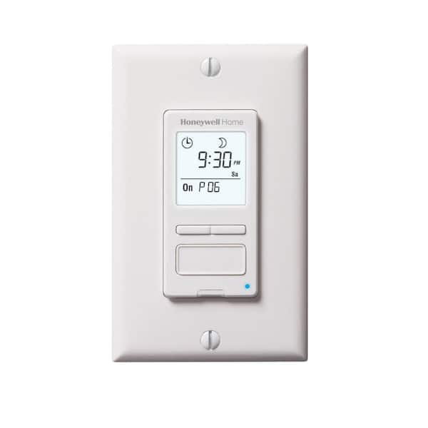 Honeywell Home - 120-Volt 7-Day Programmable Indoor Light Switch Timer with Automatic Daylight Savings