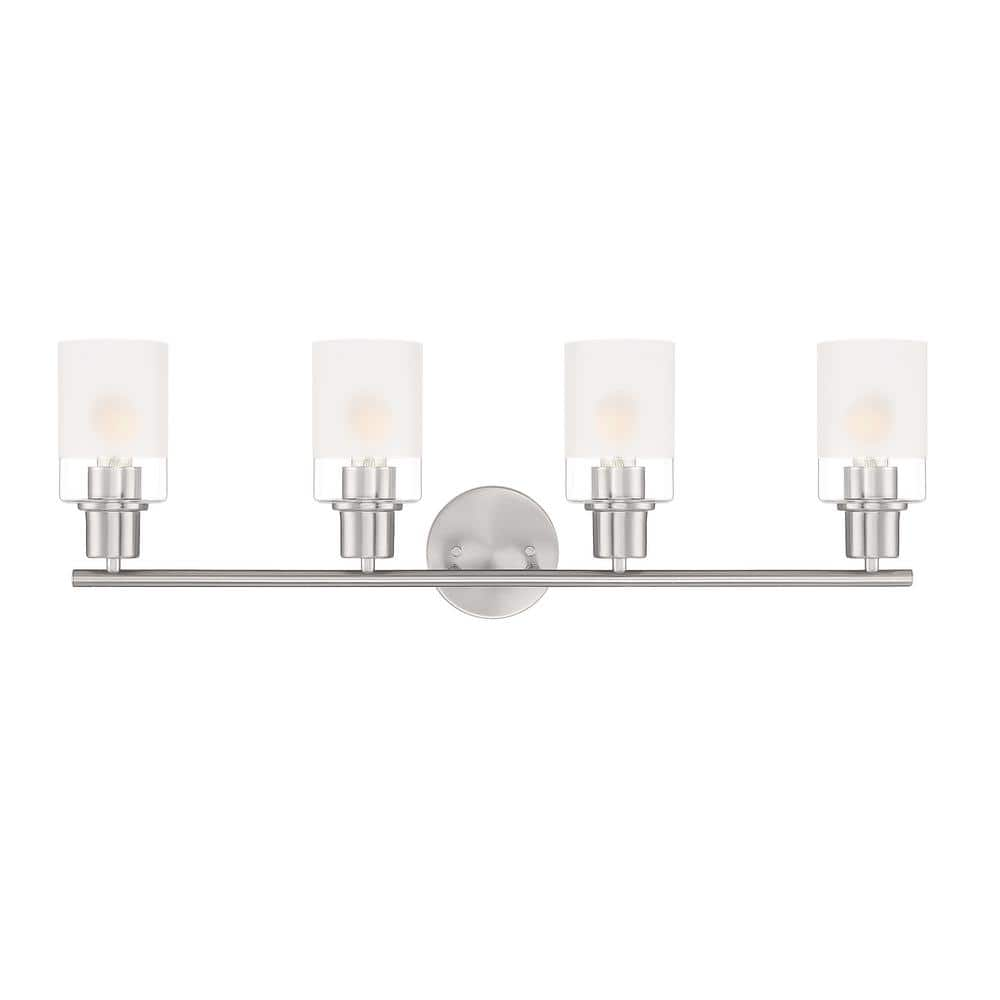 Designers Fountain Cedar Lane 31 in. 4-Light Brushed Nickel Modern ...