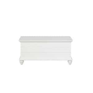 Ellsworth White Cedar Chest with Storage and Shiplap Style Siding