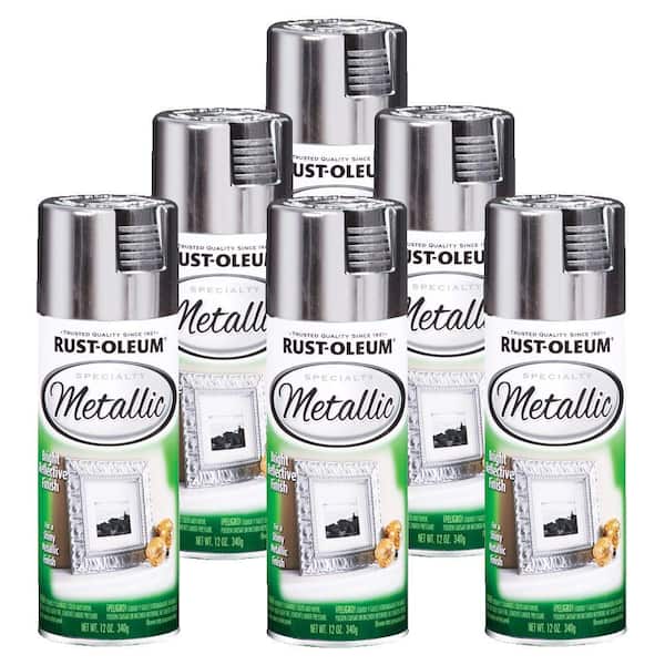 Rust-Oleum Specialty Metallic 12 oz. Gloss Silver Spray Paint (6-Pack)-DISCONTINUED