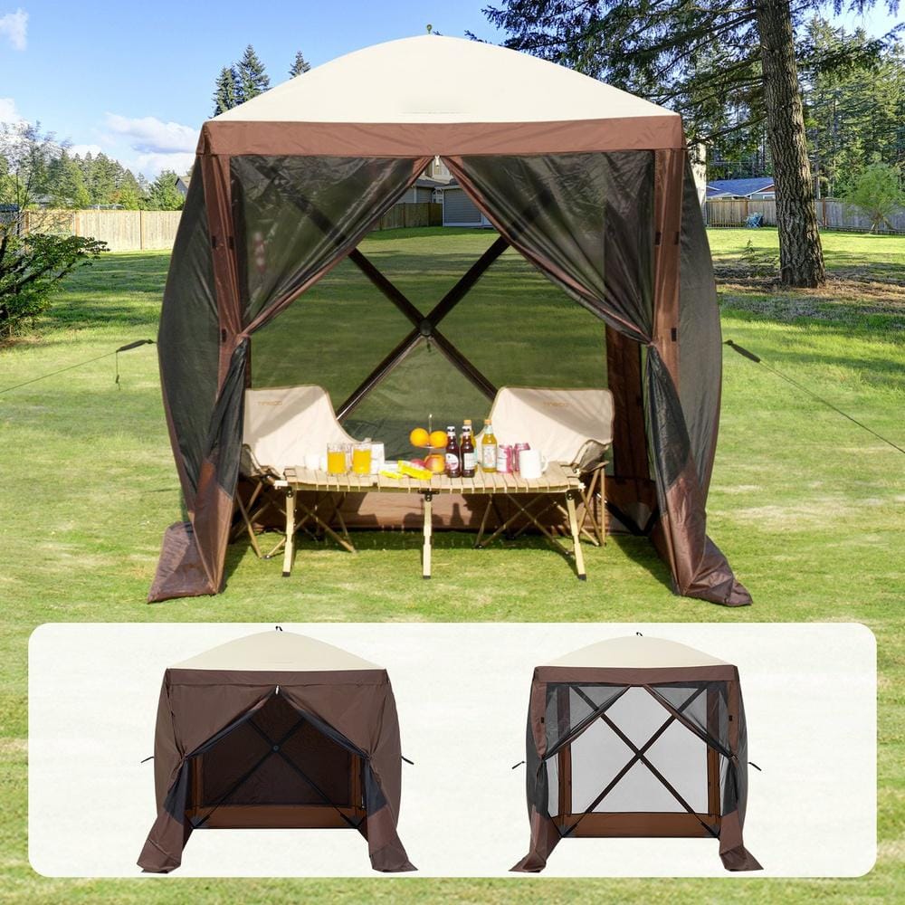 SKONYON Pop-Up Gazebo Screen Tent with Privacy Panels and Mosquito
