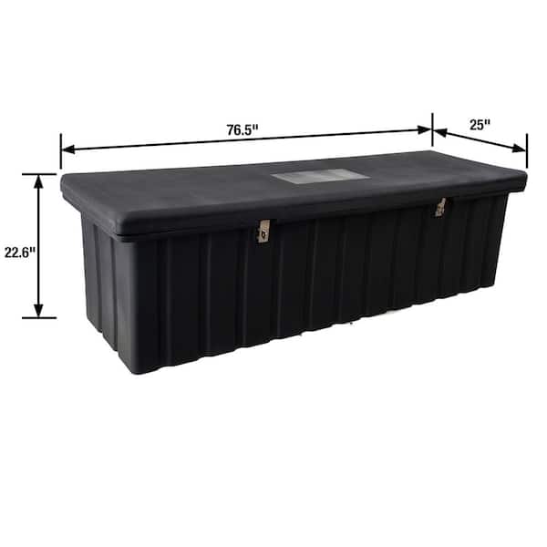 EASTMAN E-2250 RECTANGLE PLASTIC TOOL BOX AND STEEL TOOL BOX CONTAINER  BLACK 17 INCH 20KG WITH TREY
