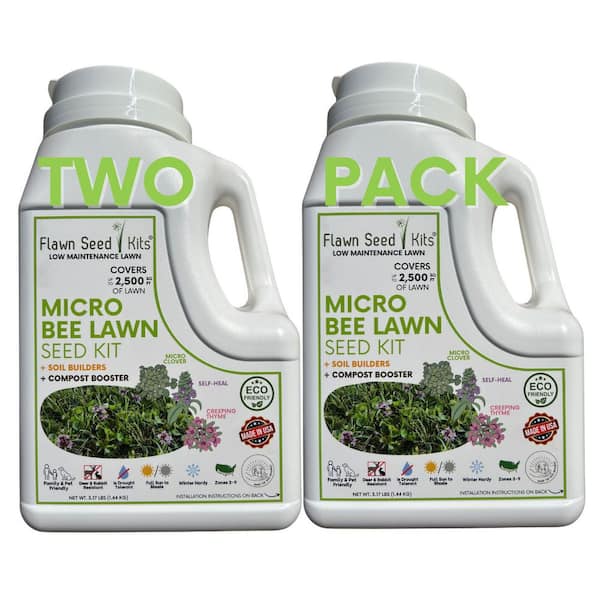 Micro Clover Alternative Grass Seed, Org Coated, Eco-Friendly, Low Growing, Low Mnt, Covers Up to 5,000 Sq. ft.