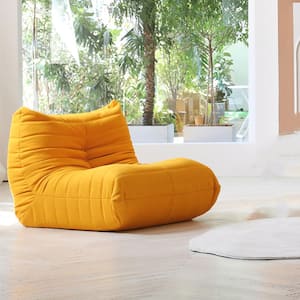 34 in. Armless 1-Seater Sofa in Yellow