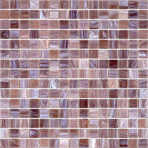 Apollo Tile Celestial Glossy Old Rose Red 12 in. x 12 in. Glass Mosaic Wall and Floor Tile (20 sq. ft./case) (20-pack)