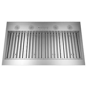Profile 42 in. Smart 1200 CFM Ducted Insert Range Hood with Light in Stainless Steel