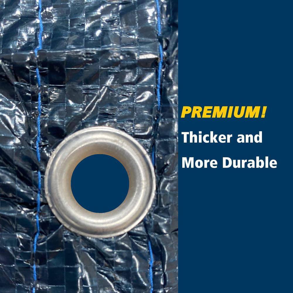 21 Ft Round Blue Laminated Polyethylene Winter Pool Cover